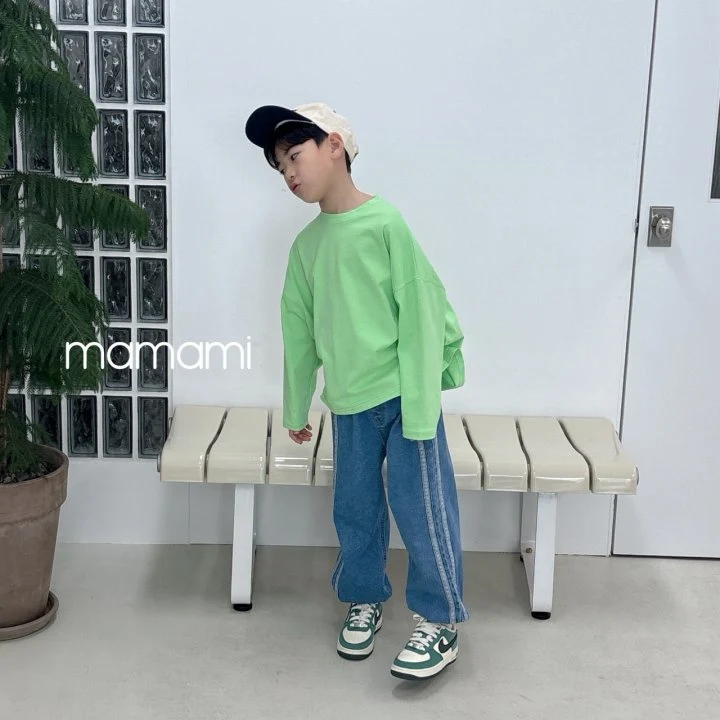 Mamami - Korean Children Fashion - #discoveringself - Denim Jogger Pants - 3