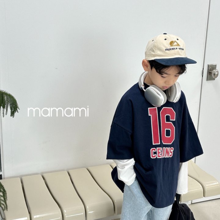 Mamami - Korean Children Fashion - #fashionkids - Numbering Layered Tee - 6