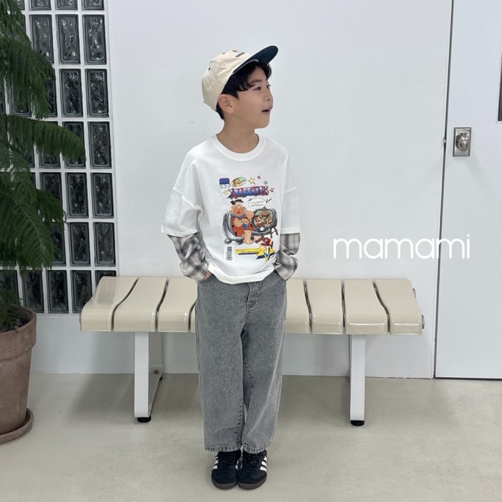 Mamami - Korean Children Fashion - #fashionkids - Layered Check Tee - 6