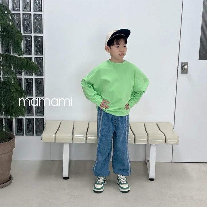 Mamami - Korean Children Fashion - #discoveringself - Denim Jogger Pants - 4