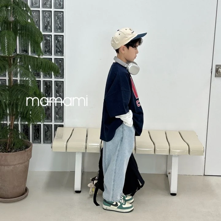 Mamami - Korean Children Fashion - #kidsshorts - Numbering Layered Tee - 7