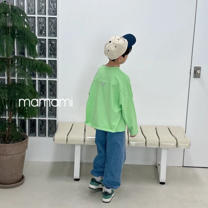 Mamami - Korean Children Fashion - #kidsshorts - Denim Jogger Pants - 5