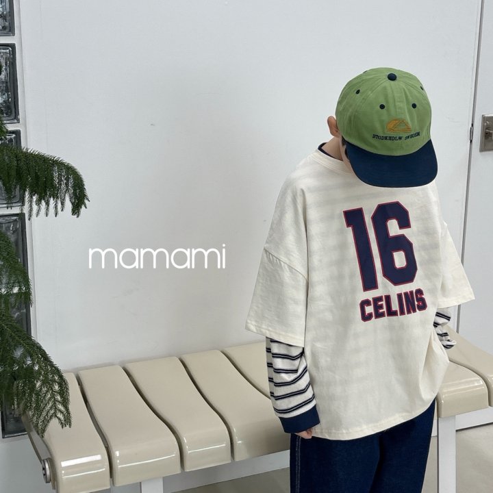 Mamami - Korean Children Fashion - #kidzfashiontrend - Numbering Layered Tee - 9