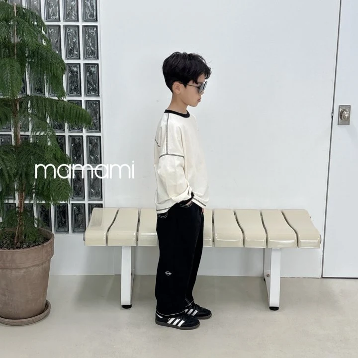Mamami - Korean Children Fashion - #littlefashionista - Stitch Wide Pants - 3