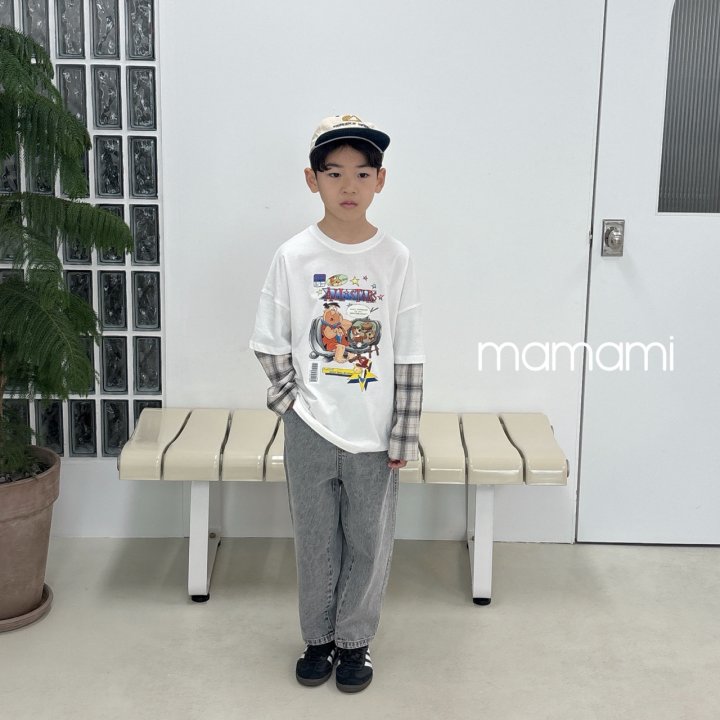 Mamami - Korean Children Fashion - #stylishchildhood - Layered Check Tee