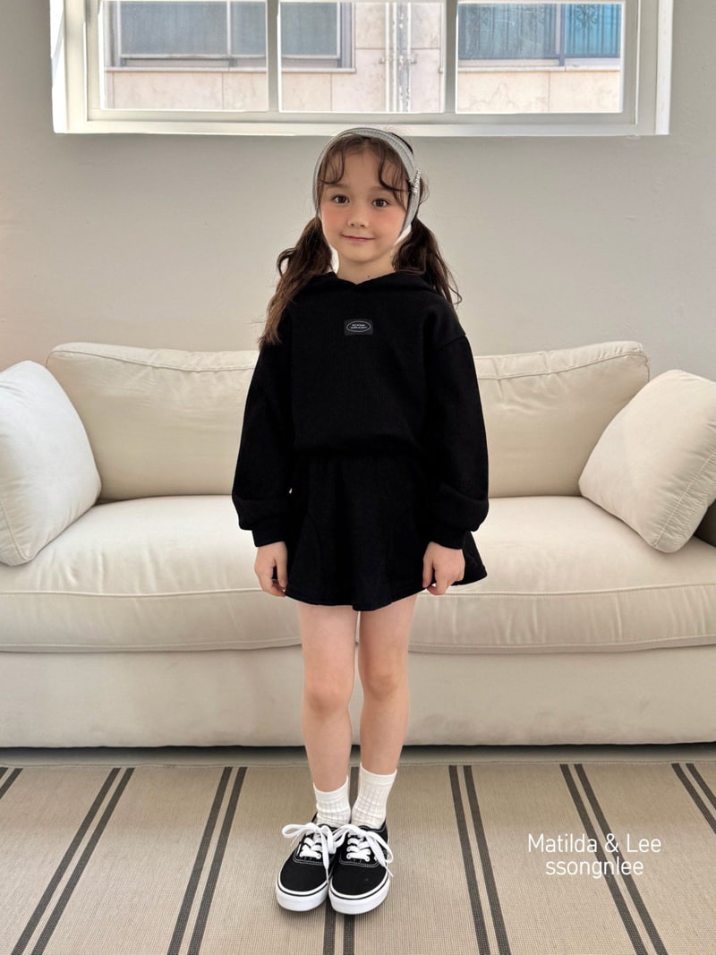 Matilda & Lee - Korean Children Fashion - #Kfashion4kids - Ribbed Hooded Skirt Set - 5