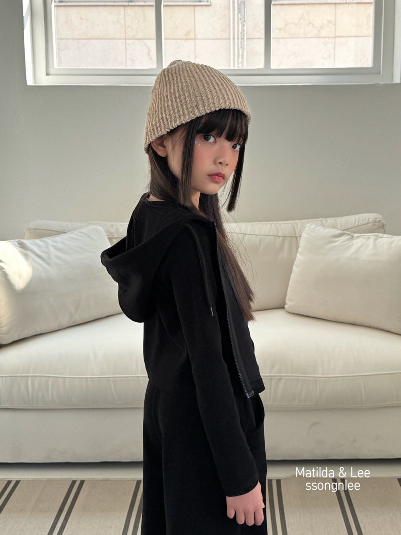 Matilda & Lee - Korean Children Fashion - #Kfashion4kids - Ribbed Hood Zip-up Jacket - 9