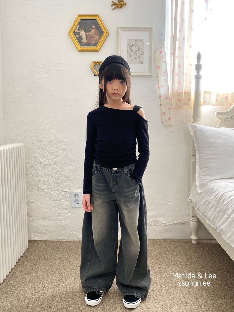 Matilda & Lee - Korean Children Fashion - #Kfashion4kids - Shoulder Strap Shirring Tee