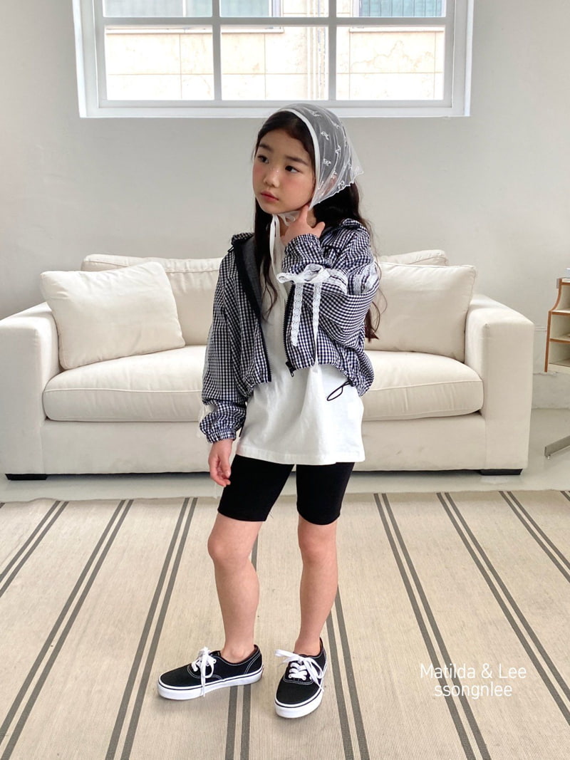 Matilda & Lee - Korean Children Fashion - #childofig - Ribbon Lace Hooded Check Jumper - 11