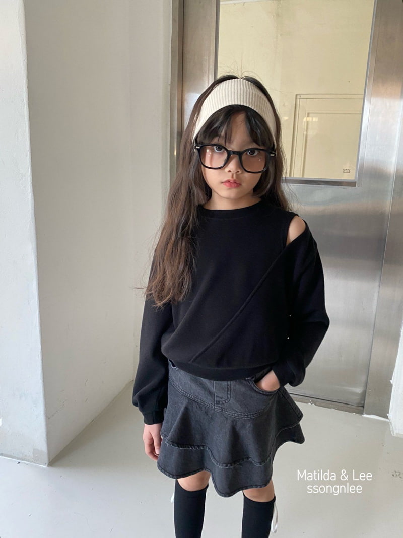 Matilda & Lee - Korean Children Fashion - #childofig - Diagonal Shoulder Slit Tee - 12