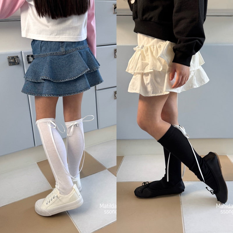 Matilda & Lee - Korean Children Fashion - #childofig - Ribbon String Knee Socks