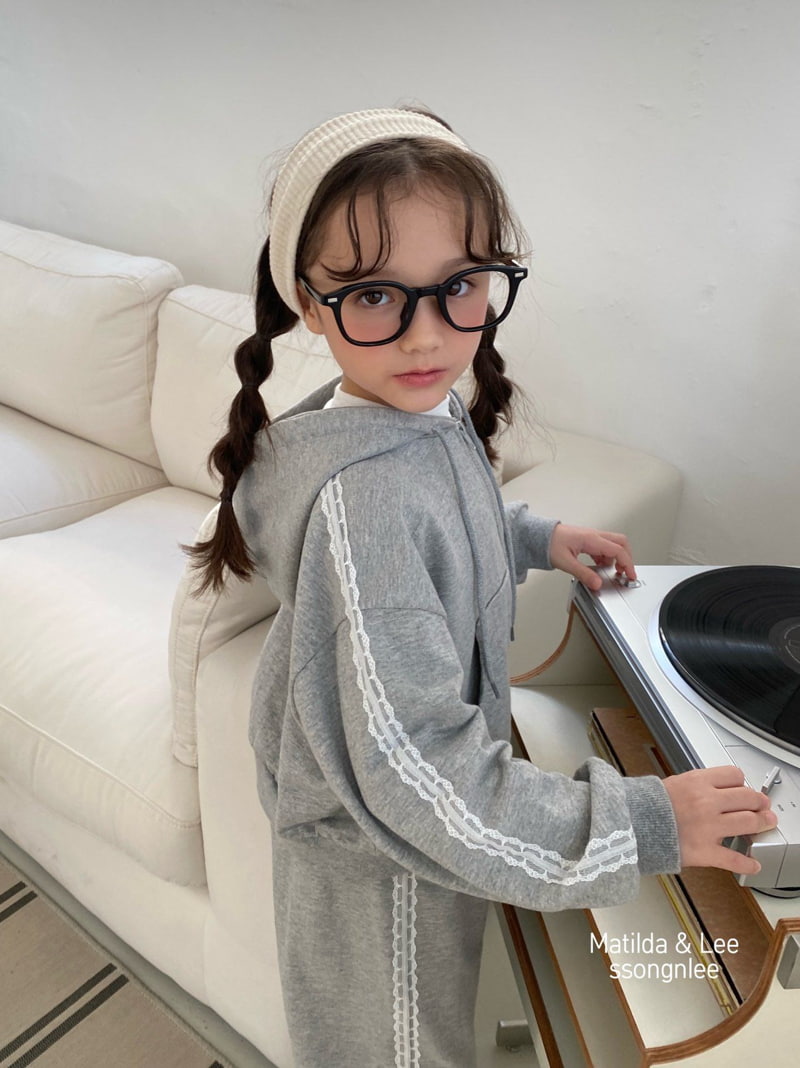 Matilda & Lee - Korean Children Fashion - #childofig - Lace Hood Zip-up Jacket - 8
