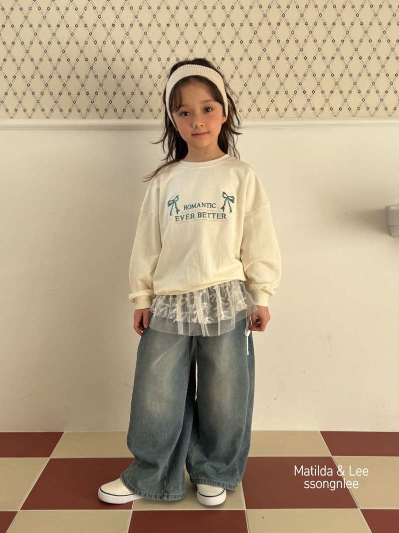 Matilda & Lee - Korean Children Fashion - #childofig - Ribbon Embroidery Sweatshirts - 5
