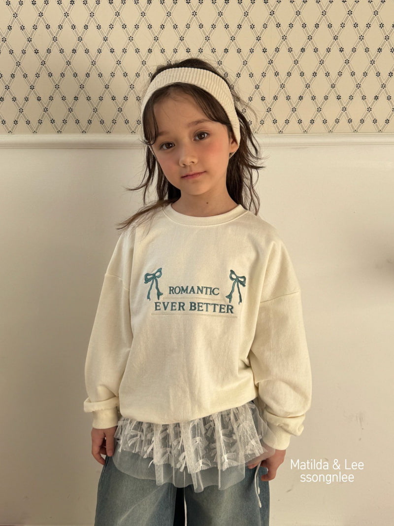 Matilda & Lee - Korean Children Fashion - #childofig - Ribbon Embroidery Sweatshirts - 6