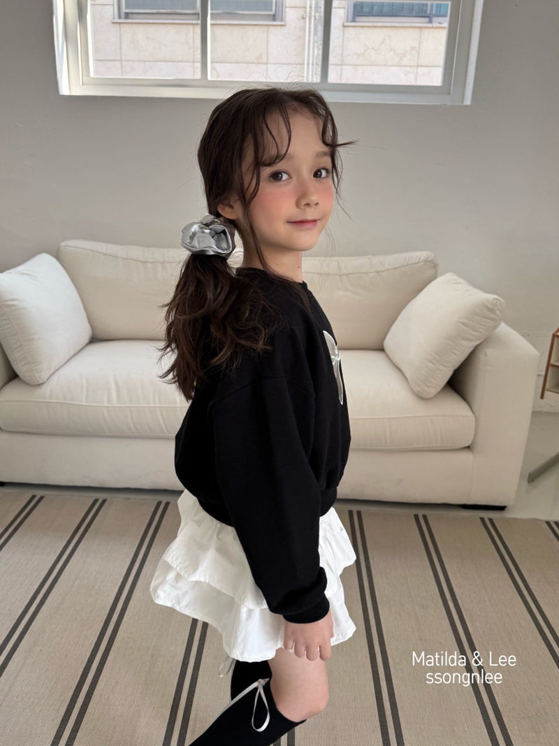 Matilda & Lee - Korean Children Fashion - #childrensboutique - Ribbon Embroidery Cropped Sweatshirts - 6