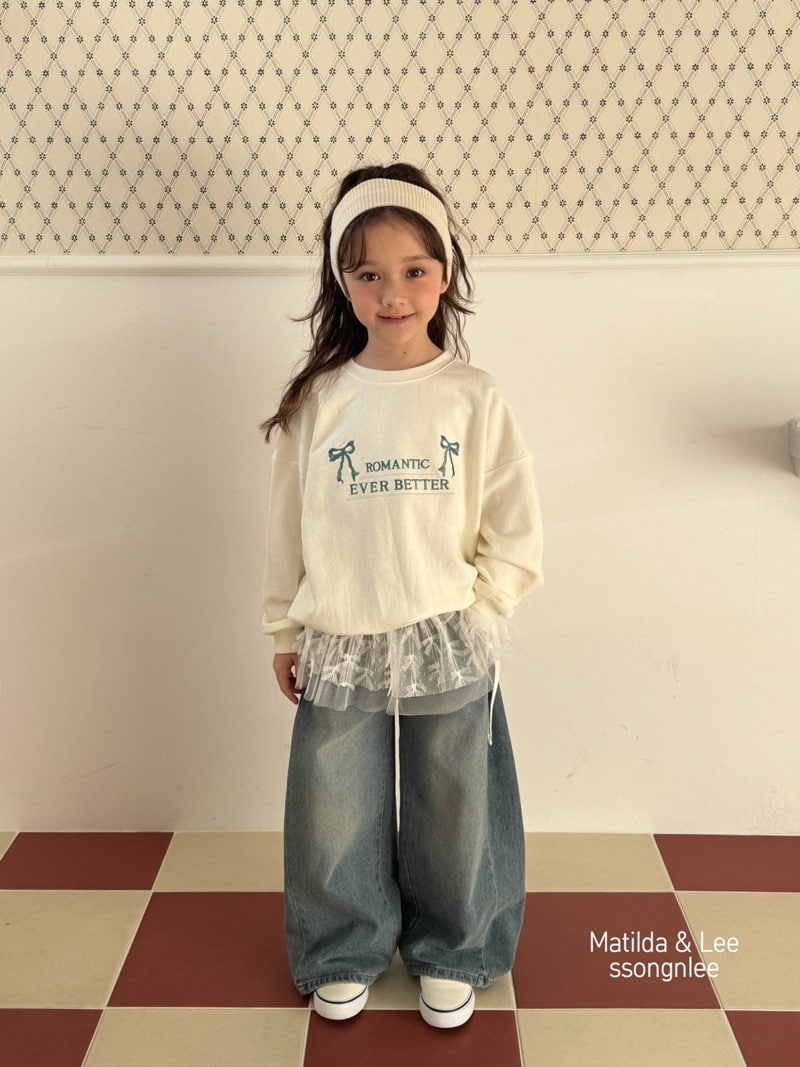 Matilda & Lee - Korean Children Fashion - #childrensboutique - Ribbon Embroidery Sweatshirts - 7