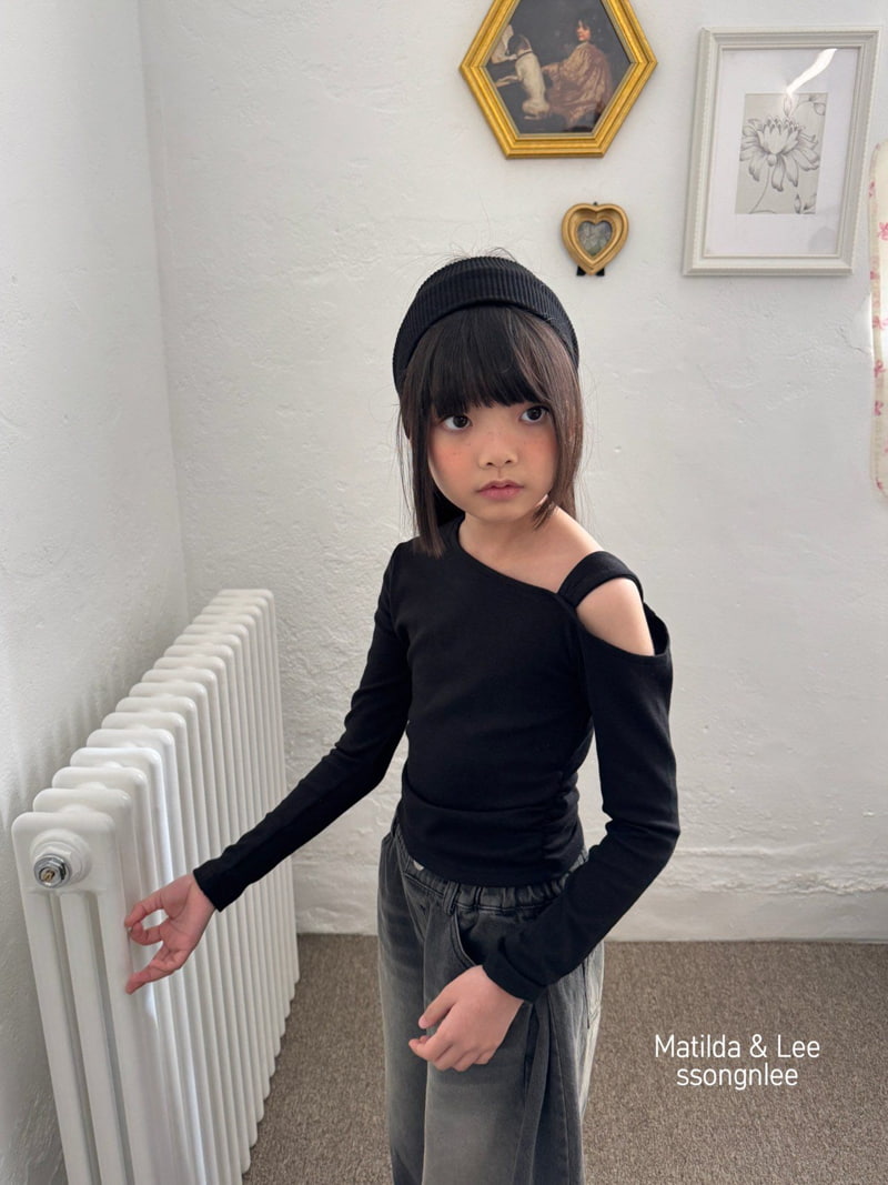 Matilda & Lee - Korean Children Fashion - #childrensboutique - Shoulder Strap Shirring Tee - 10