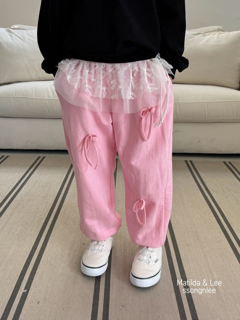 Matilda & Lee - Korean Children Fashion - #designkidswear - Ribbon Jogger Pants - 12