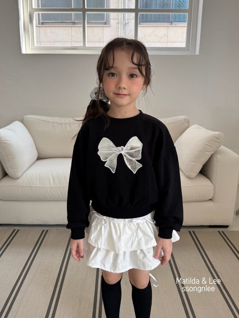Matilda & Lee - Korean Children Fashion - #designkidswear - Ribbon Embroidery Cropped Sweatshirts - 7