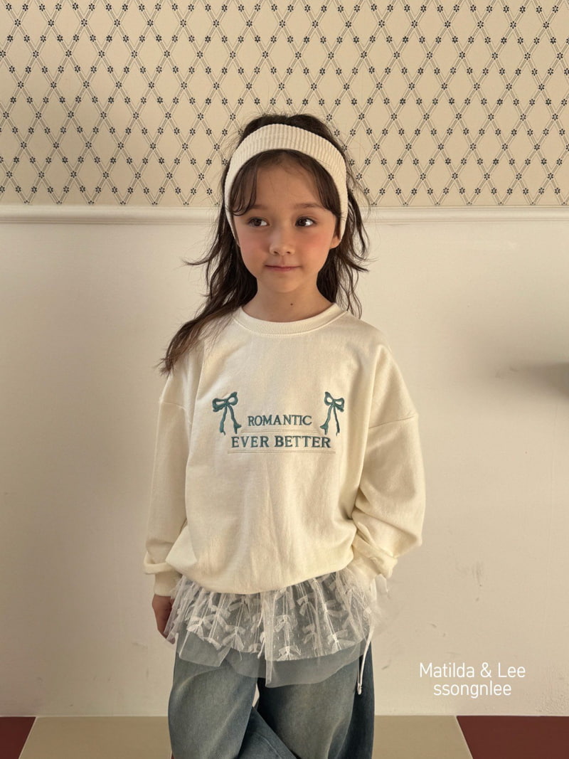 Matilda & Lee - Korean Children Fashion - #designkidswear - Ribbon Embroidery Sweatshirts - 8