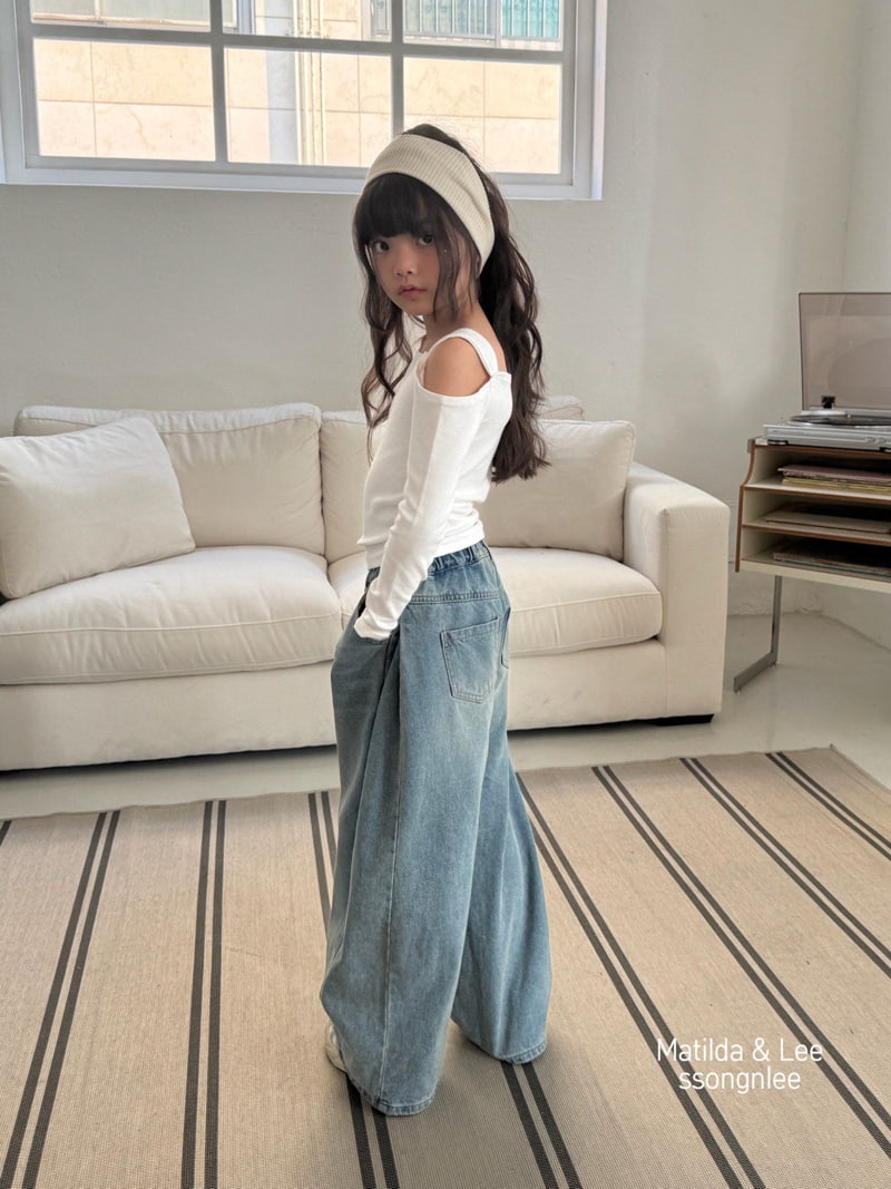 Matilda & Lee - Korean Children Fashion - #designkidswear - Shoulder Strap Shirring Tee - 11