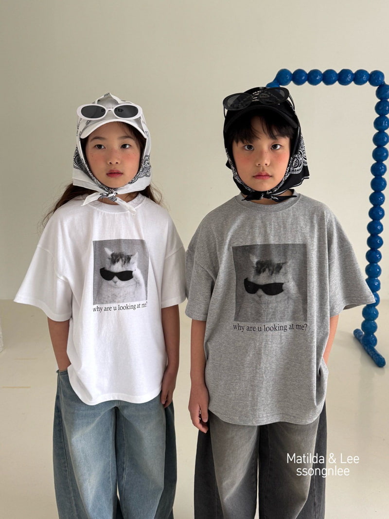 Matilda & Lee - Korean Children Fashion - #designkidswear - Cat Short Sleeve Tee