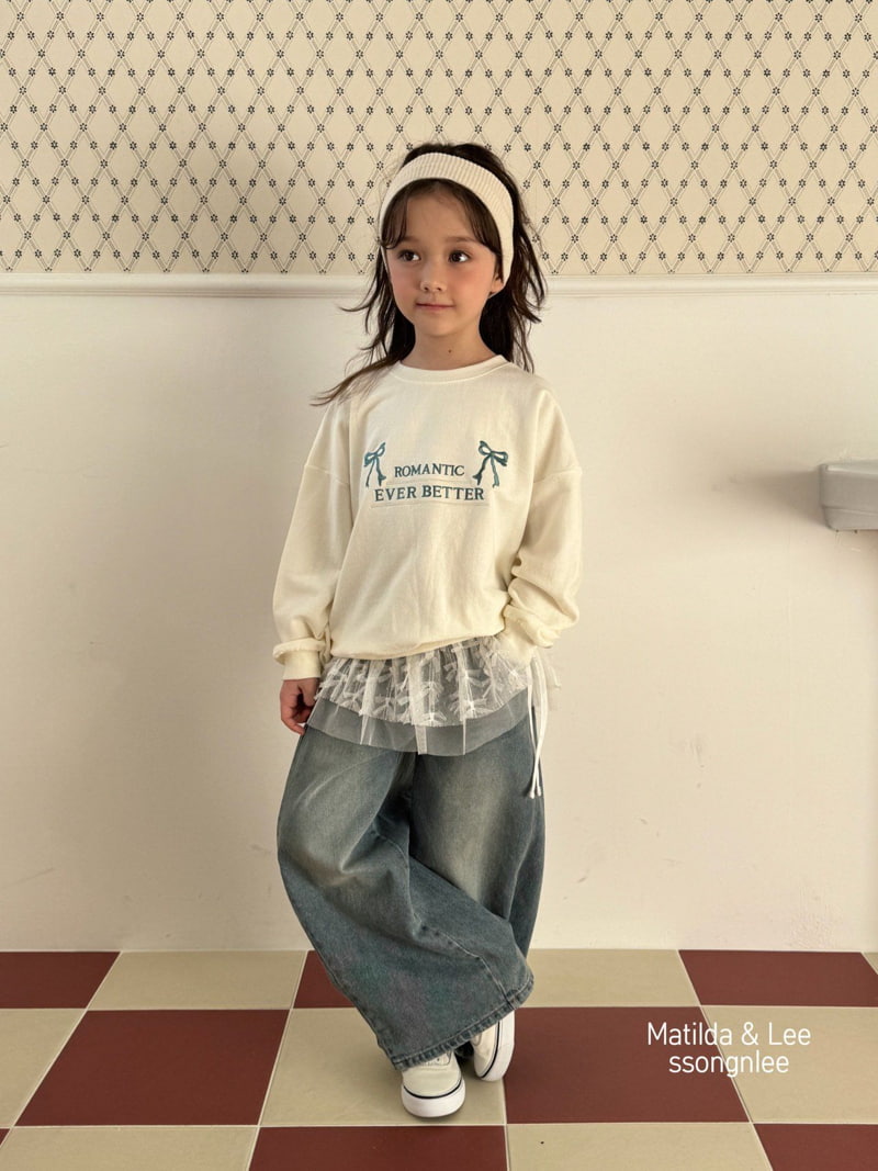 Matilda & Lee - Korean Children Fashion - #discoveringself - Ribbon Embroidery Sweatshirts - 9
