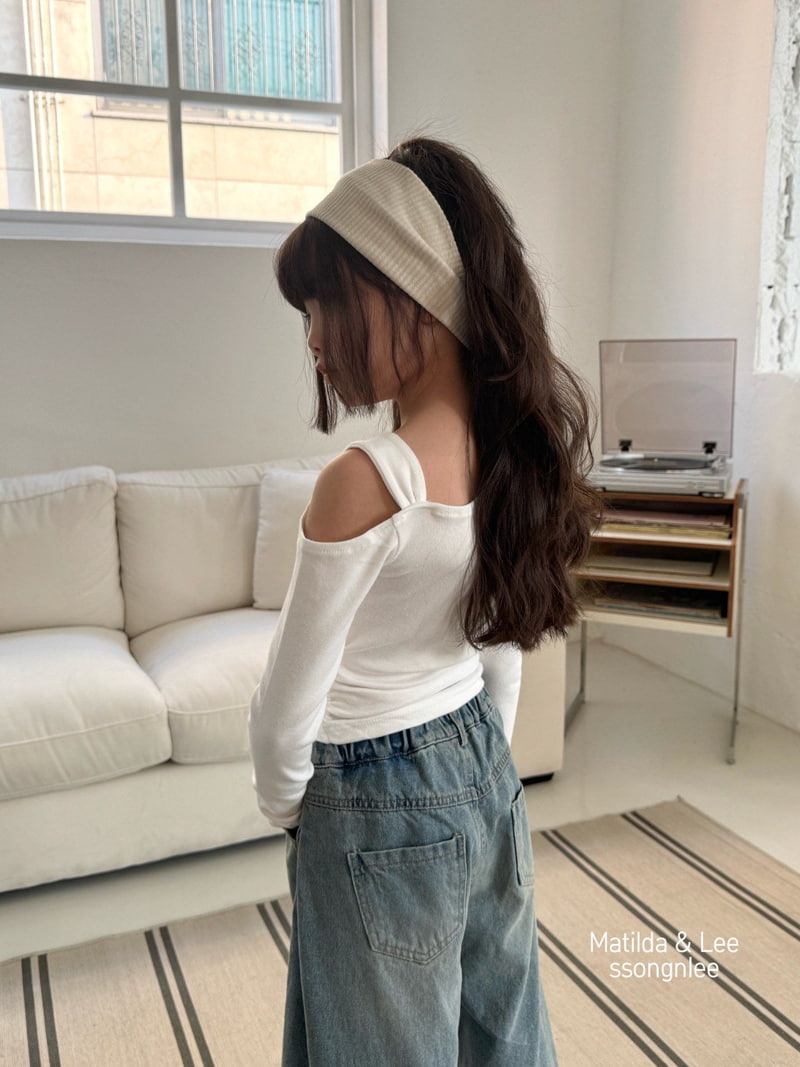 Matilda & Lee - Korean Children Fashion - #discoveringself - Shoulder Strap Shirring Tee - 12