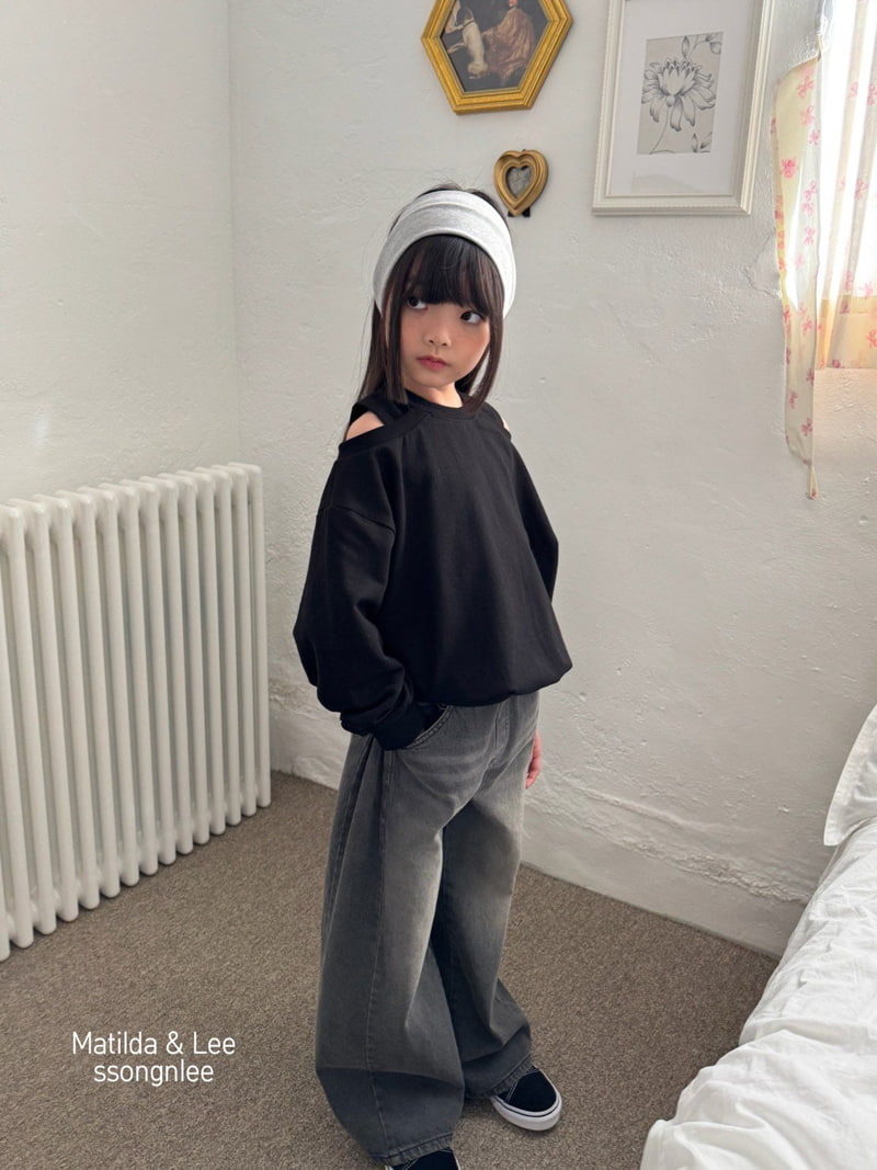 Matilda & Lee - Korean Children Fashion - #discoveringself - Shoulder Slit Sweatshirts - 11