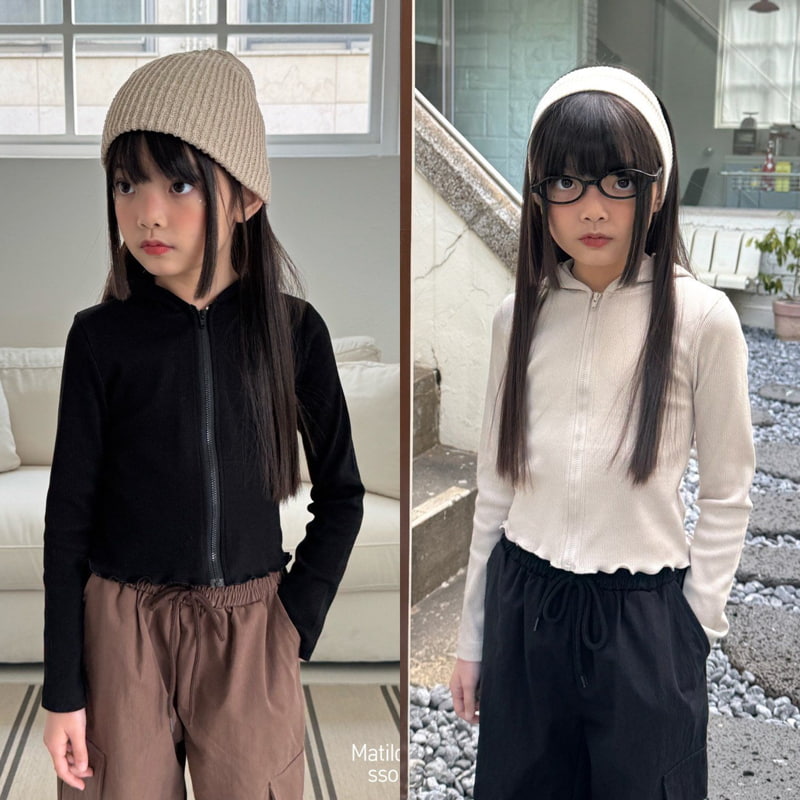 Matilda & Lee - Korean Children Fashion - #fashionkids - Wave Hooded Zip-up Jacket