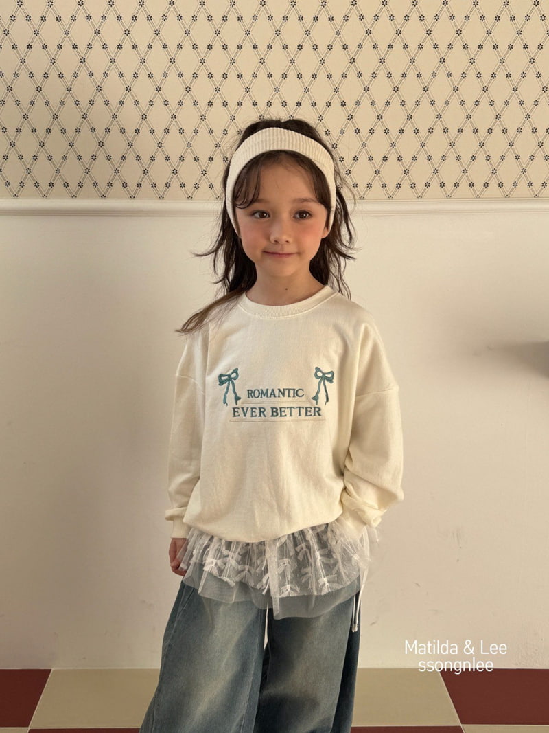 Matilda & Lee - Korean Children Fashion - #fashionkids - Ribbon Embroidery Sweatshirts - 10