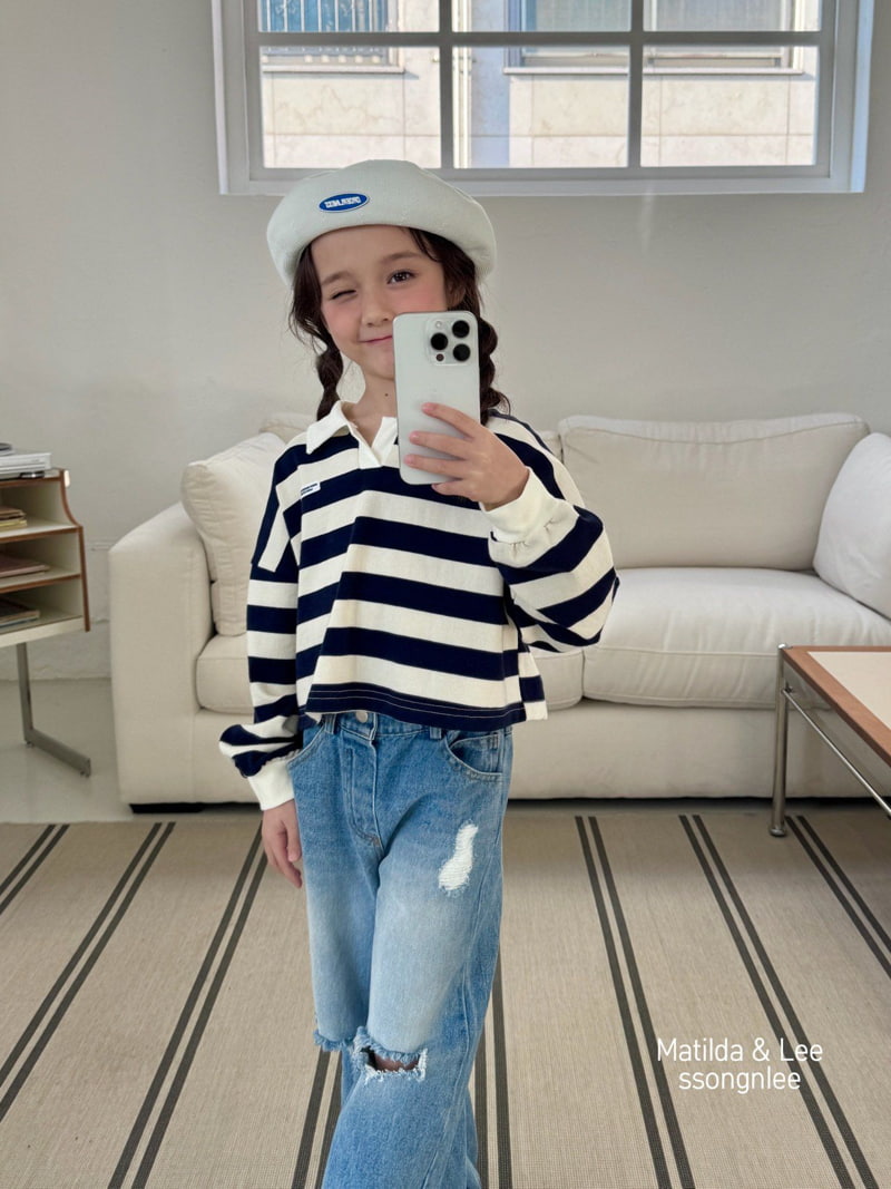 Matilda & Lee - Korean Children Fashion - #fashionkids - ST Collar Crop Tee - 9