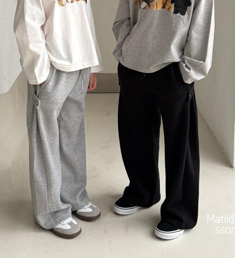 Matilda & Lee - Korean Children Fashion - #fashionkids - Snap Wide Pants