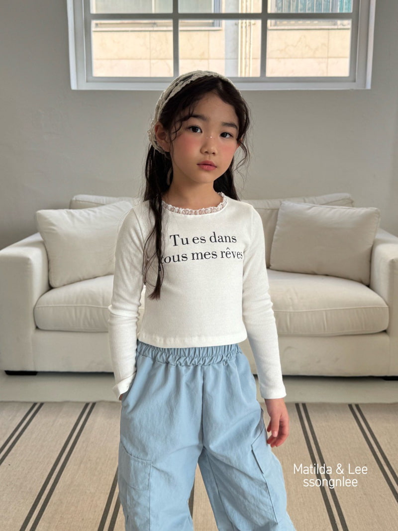 Matilda & Lee - Korean Children Fashion - #kidsshorts - Ribbed Lace Tee - 10