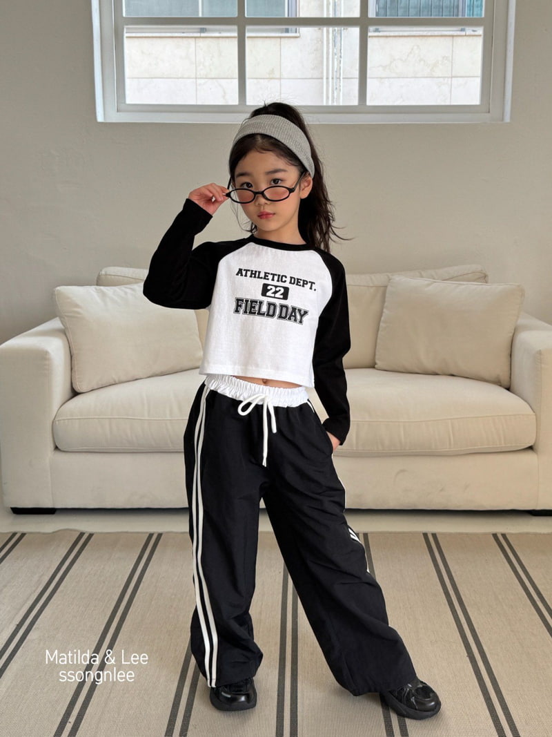 Matilda & Lee - Korean Children Fashion - #kidsshorts - Two-line Tape Pants - 9