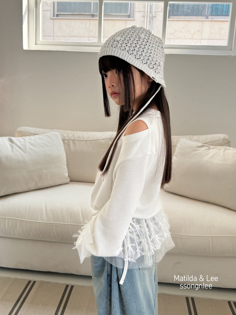 Matilda & Lee - Korean Children Fashion - #fashionkids - Diagonal Shoulder Slit Tee - 4