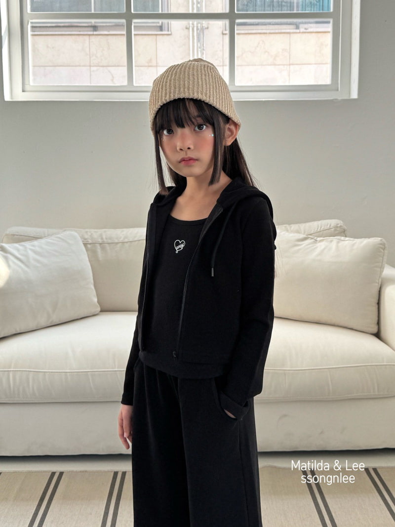 Matilda & Lee - Korean Children Fashion - #kidsshorts - Ribbed Hood Zip-up Jacket - 6