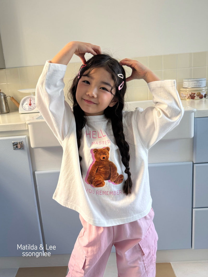 Matilda & Lee - Korean Children Fashion - #kidsshorts - Hello Bear Tee