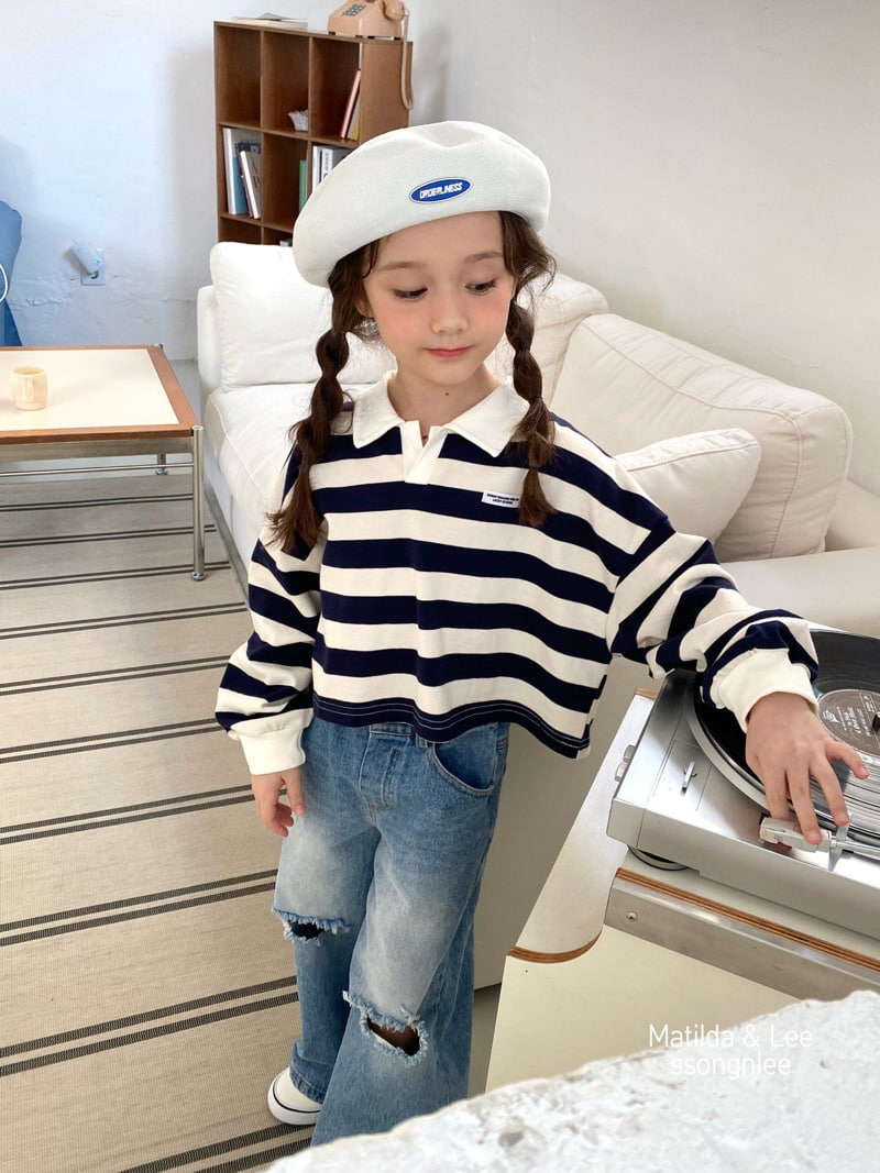 Matilda & Lee - Korean Children Fashion - #kidsshorts - ST Collar Crop Tee - 10