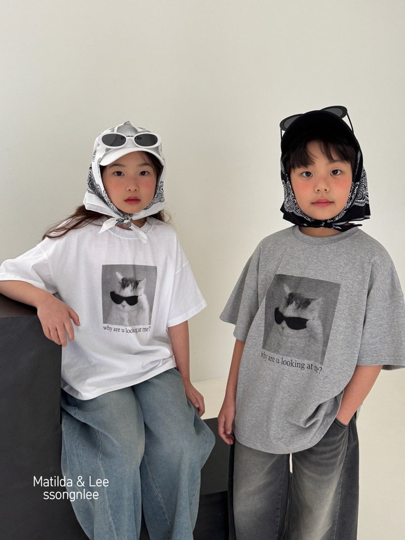 Matilda & Lee - Korean Children Fashion - #fashionkids - Cat Short Sleeve Tee - 4