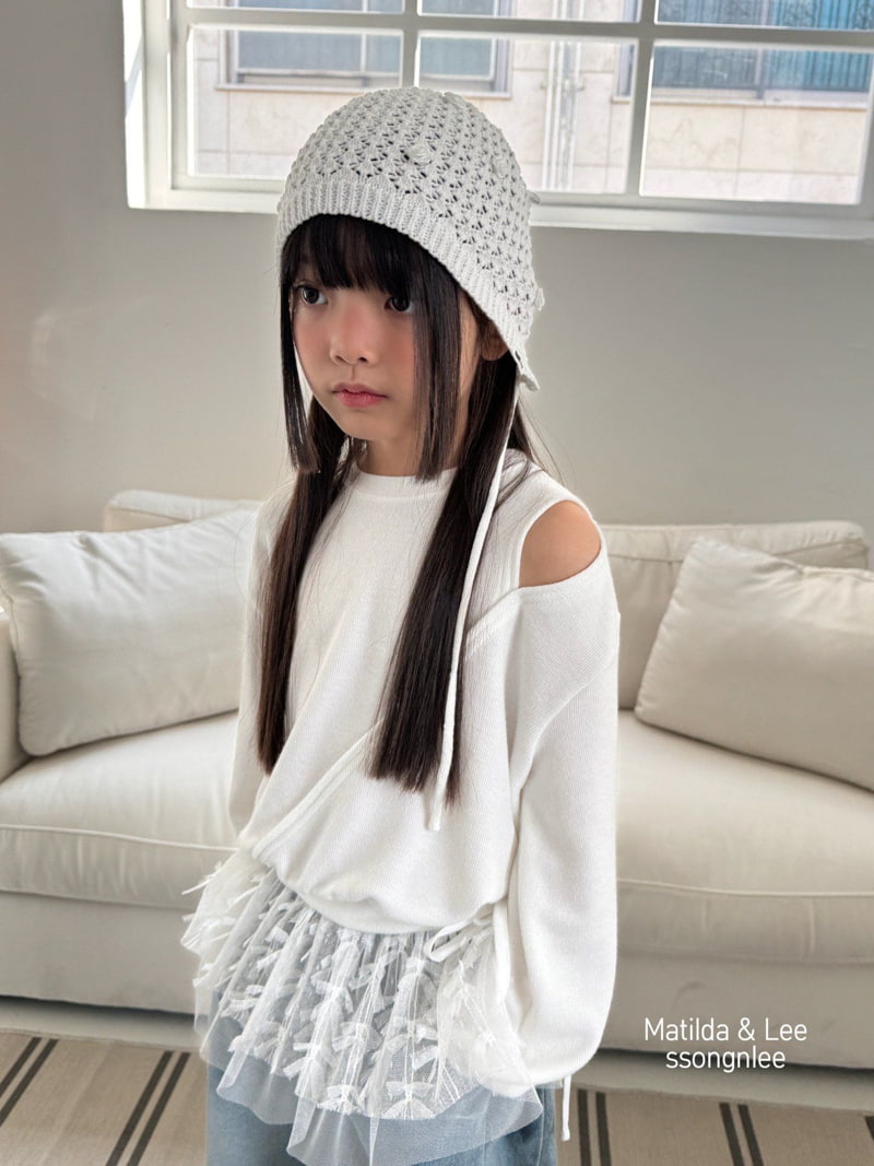 Matilda & Lee - Korean Children Fashion - #kidsstore - Diagonal Shoulder Slit Tee - 5