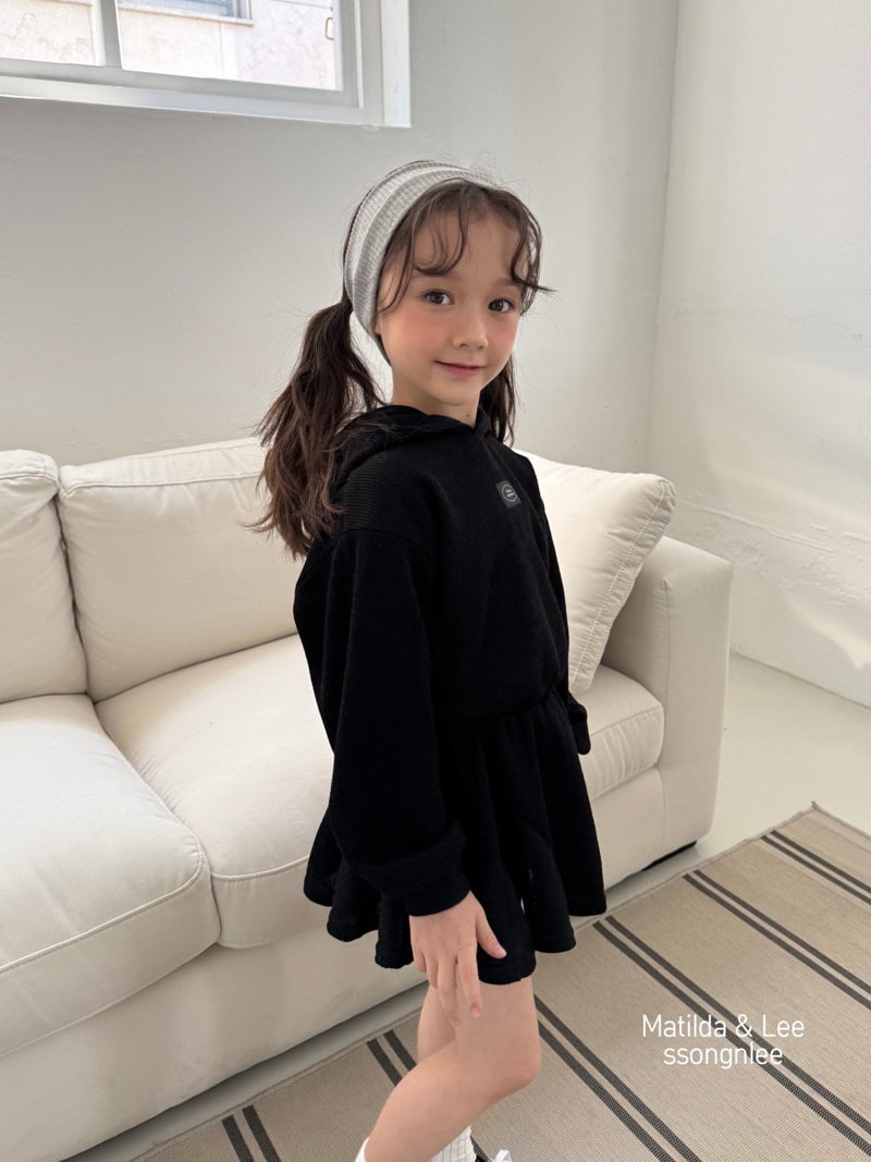 Matilda & Lee - Korean Children Fashion - #kidsstore - Ribbed Hooded Skirt Set - 3