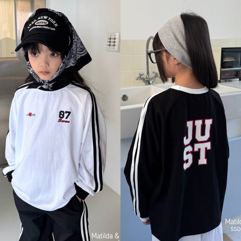 Matilda & Lee - Korean Children Fashion - #kidsstore - Seven Two Line Print Tee