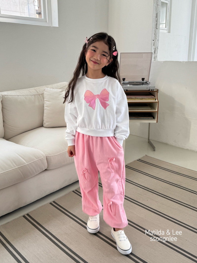 Matilda & Lee - Korean Children Fashion - #kidsstore - Ribbon Embroidery Cropped Sweatshirts - 11