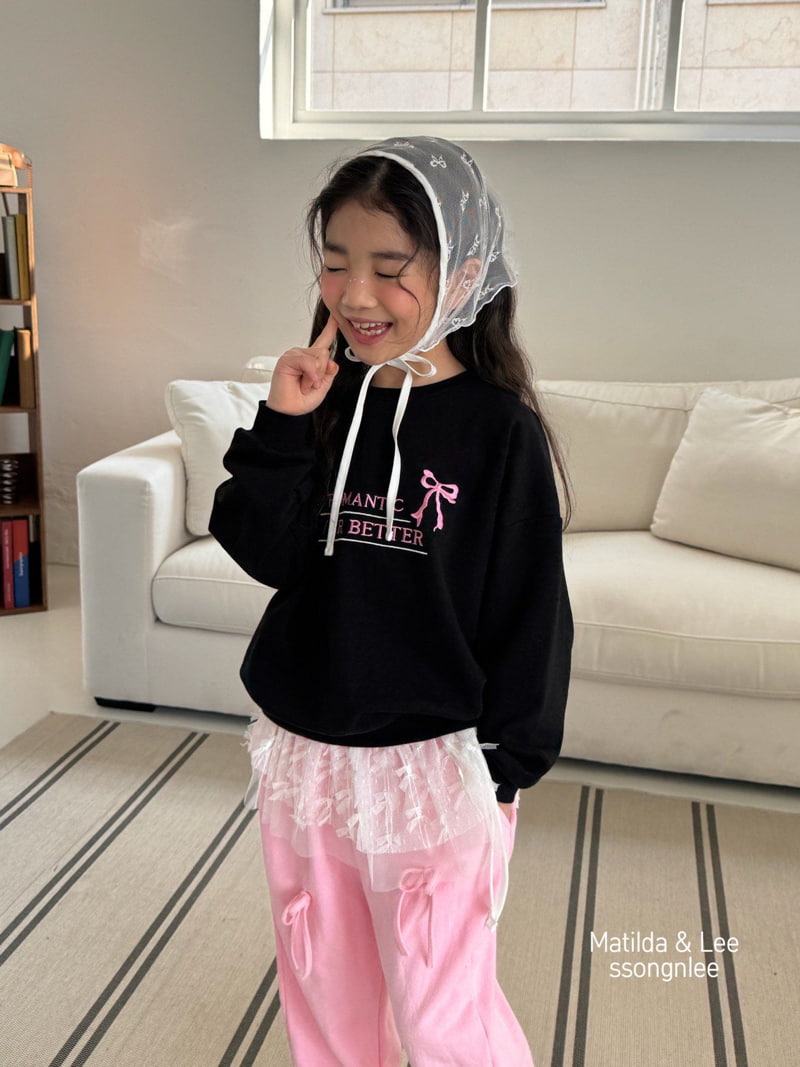 Matilda & Lee - Korean Children Fashion - #kidsstore - Ribbon Embroidery Sweatshirts - 12