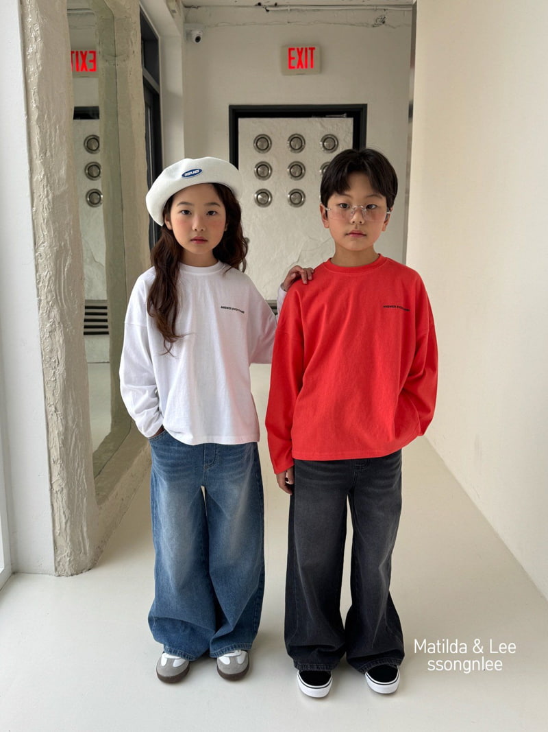 Matilda & Lee - Korean Children Fashion - #kidsshorts - Answer Tee - 4