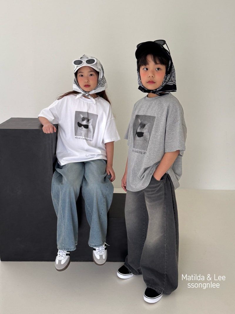 Matilda & Lee - Korean Children Fashion - #kidsstore - Cat Short Sleeve Tee - 5