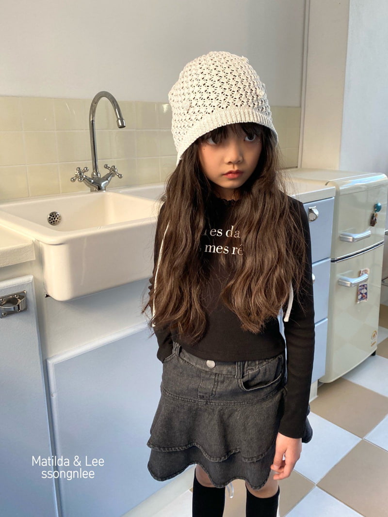 Matilda & Lee - Korean Children Fashion - #kidzfashiontrend - Ribbed Lace Tee - 12
