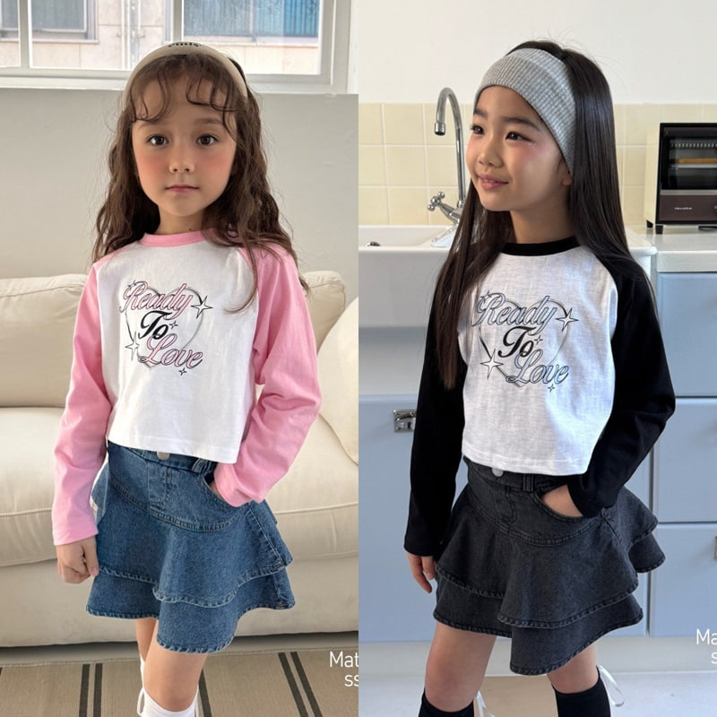 Matilda & Lee - Korean Children Fashion - #littlefashionista - Love Heart Raglan Tee
