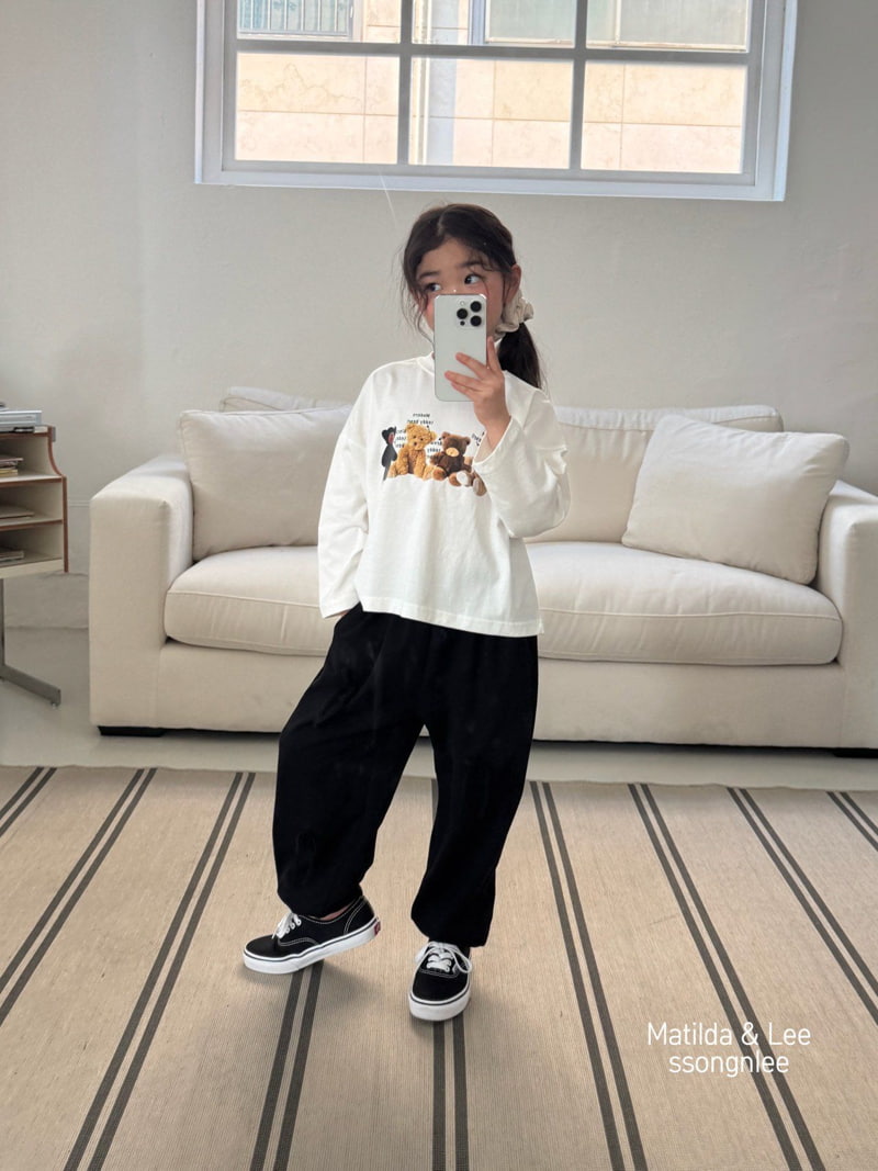 Matilda & Lee - Korean Children Fashion - #littlefashionista - Ribbon Jogger Pants - 3